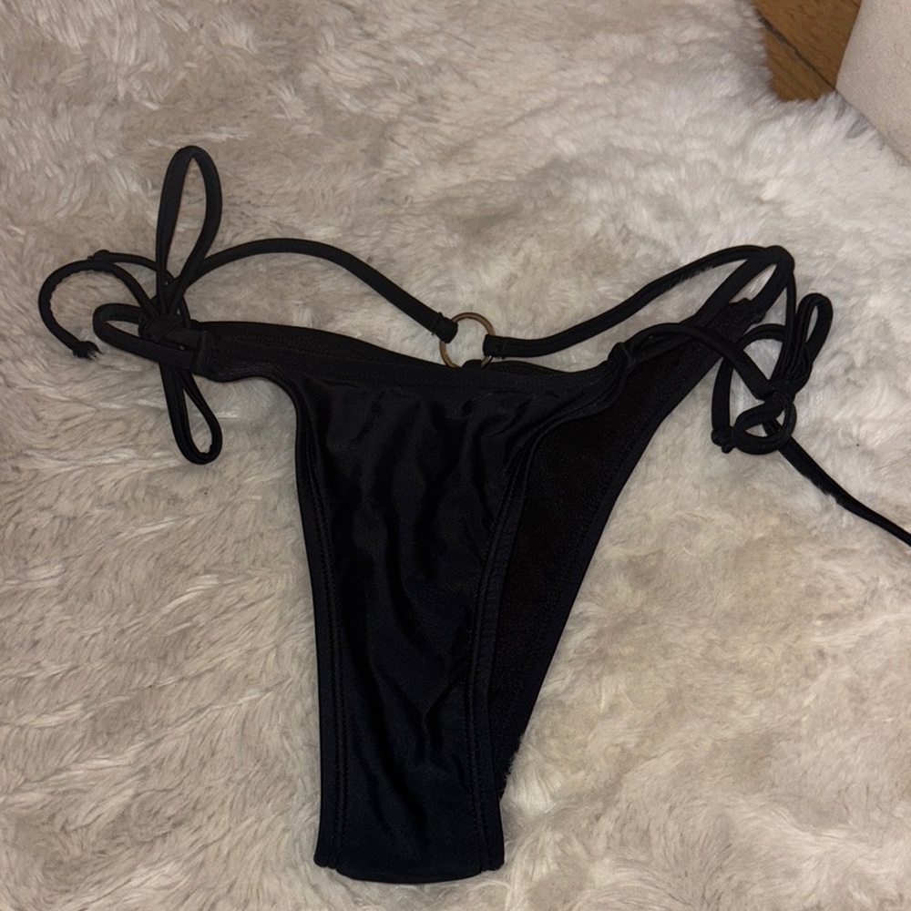 Xhilaration Black Tie-Side Bikini Bottom